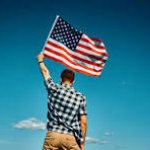 Man Holding Flag