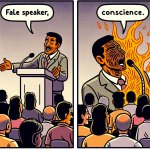 hypocrisy of false speakers—whose own conscience has been seared