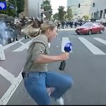 Reporter getting shot
