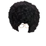 afro with glasses