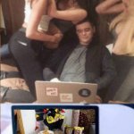 Guy ignoring girls