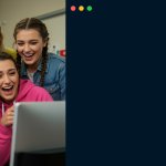 Girls laughing at code