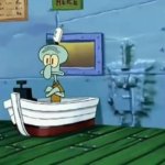 SpongeBob bursting through wall