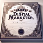 Best Digital Marketer Award Certificate