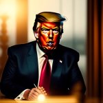 Trump with Autopen. He can't read, so he needs something to sign