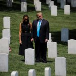 Donald Trump Melania Arlington military cemetery