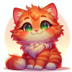 cute cat smiling smugly
