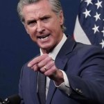 Gavin Newsom pompous and pointing