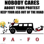 Protestors getting run over