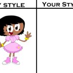 My style your style | image tagged in my style your style,deviantart,artwork,style,fanart,cute | made w/ Imgflip meme maker