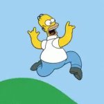 Simpson Happy GIF Template
