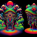 Creepy psychedelic froggo