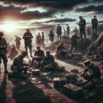 a ragtag army, without critical supplies, weapons of war
