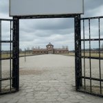 Concentration camp gate blank Auschwitz
