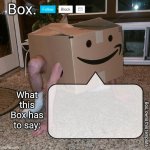 Box. announcement template.