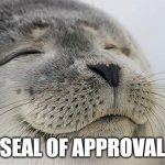 seal. | SEAL OF APPROVAL | image tagged in memes,satisfied seal | made w/ Imgflip meme maker