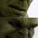 Hulk confused, Hulk Smiling