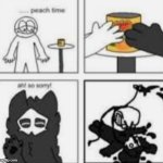Peach time (stab) | image tagged in peach time stab | made w/ Imgflip meme maker