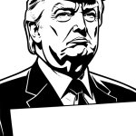 Donald Trump Drawing - holding sign meme
