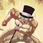 Frieza laughs in racist