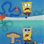 Bob esponja corriendo