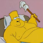 Bart Simpson rag on a stick