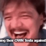 Wasting money | people ruining their OWN Tesla against Elon Musk | image tagged in gifs,tesla,elon musk | made w/ Imgflip video-to-gif maker