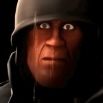Soldier afraid