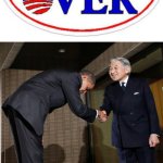 Barry bends over