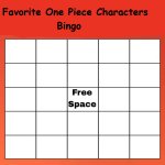favorite one piece characters bingo