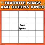 favorite kings and queens bingo
