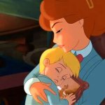 darling hugs her son