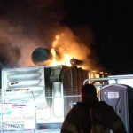 Generator on fire