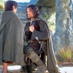 Aragorn pledging Frodo LotR