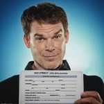 Zack ward holding a job application meme