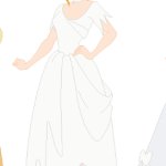 Cindy Ella in her Torn White Dress Barefoot