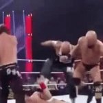 Wrestling jumped GIF Template