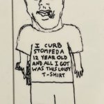 I curb stomped a 12 year old and all i got was this lousy t-shir