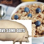 The Oat Temp | MAY I HAVE SOME OATS | image tagged in the oat temp | made w/ Imgflip meme maker