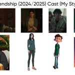 Friendship (2024/2025) Cast (My Style) | image tagged in friendship 2024/2025 cast my style,meme,memes,spoof cast,friendship,characters | made w/ Imgflip meme maker