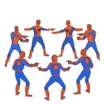 Spiderman pointing circle