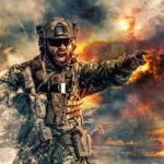 Soldier yelling