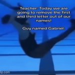 Gabriel | image tagged in gifs,oh wow are you actually reading these tags,memes,lol,billy what have you done,i should buy a boat cat | made w/ Imgflip video-to-gif maker