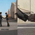 Pink Floyd handshake