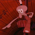 Squidward pointing
