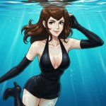fujiko swimming
