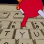 Home Simpson Bird Keyboard GIF Template