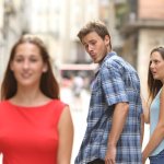 Guy looks at girl