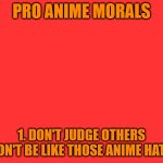 Pro anime morals