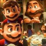 Mario talking with his father